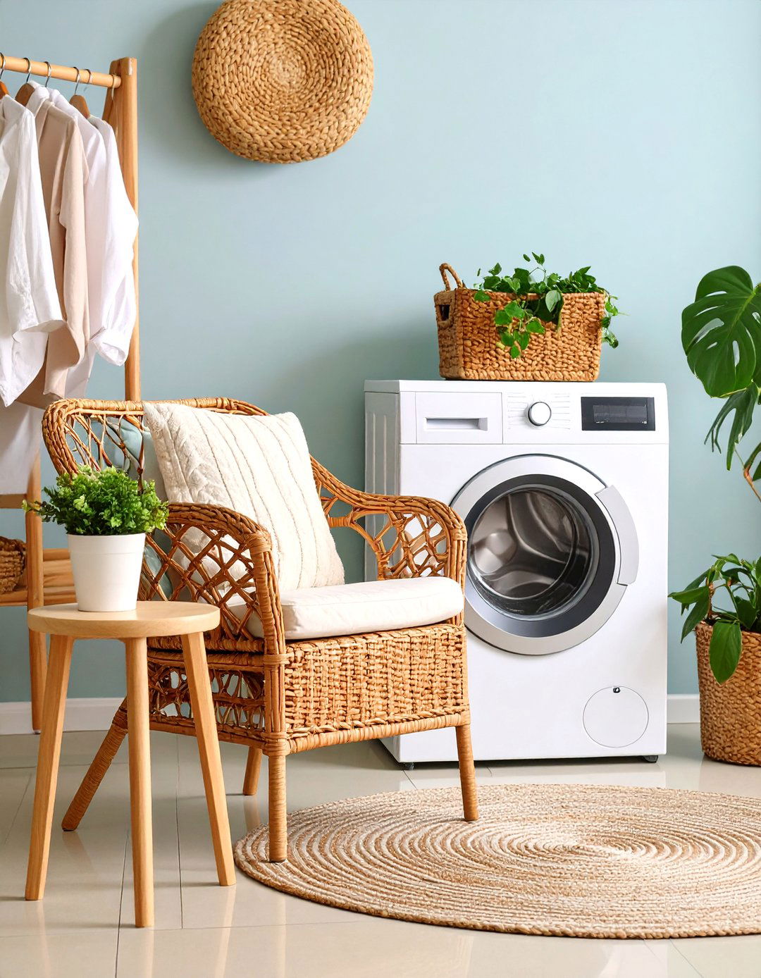 Cozy Reading Corner Nook Laundry Room - 24 Boho Laundry Room Ideas