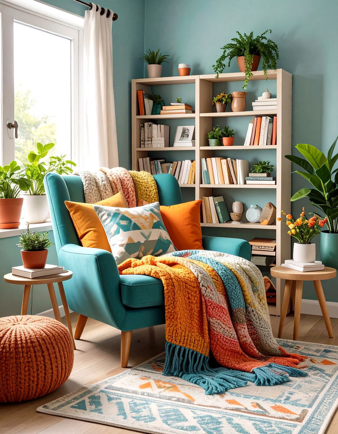 Cozy Reading Nook Boho Bedroom Corner - 24 Colorful Boho Bedroom Ideas