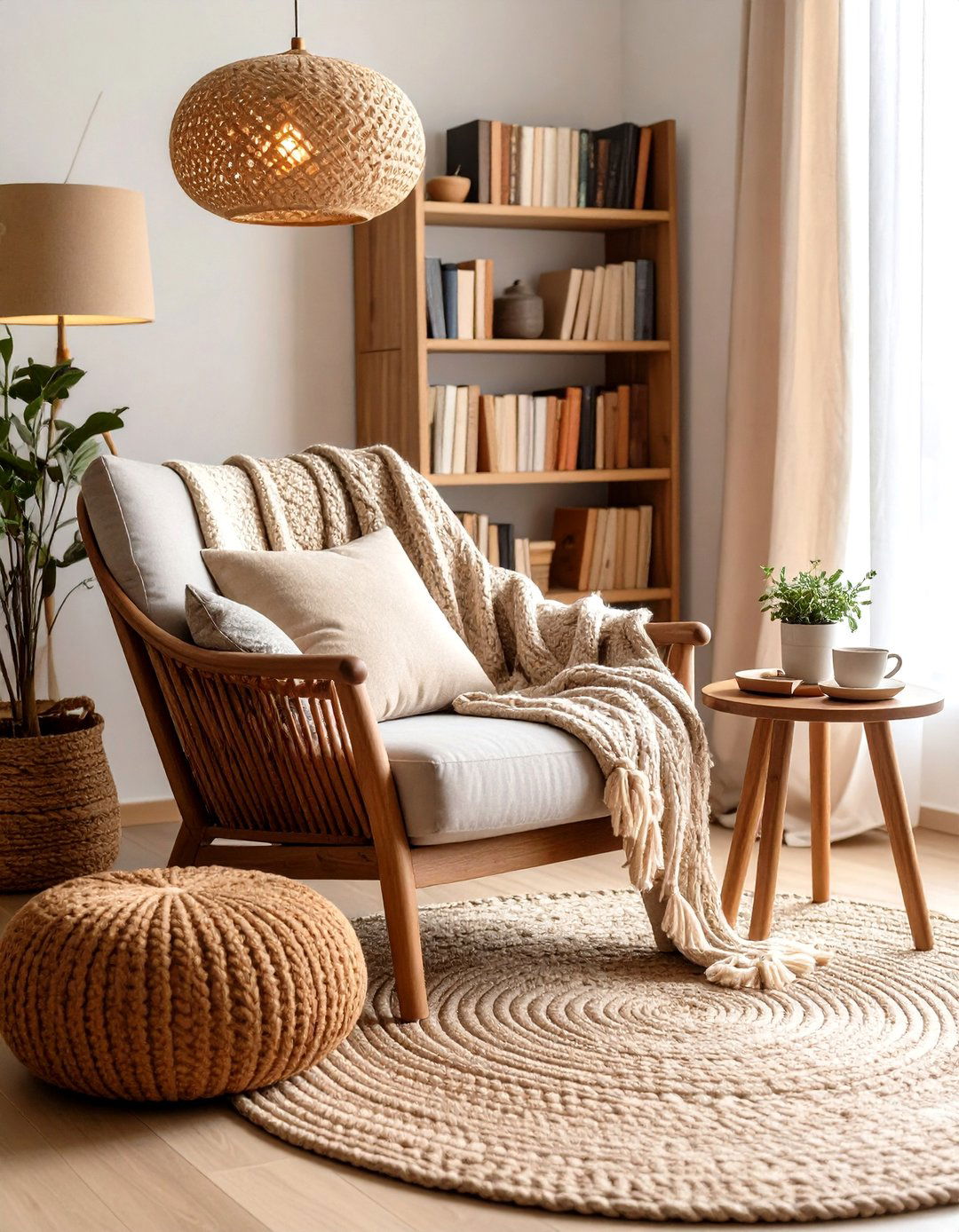 Cozy Reading Nook Creation - 24 Colorful Boho Living Room Ideas