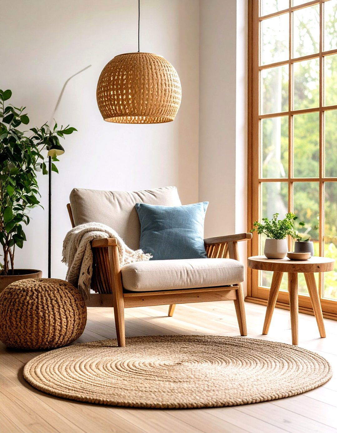Cozy Reading Nook Living Room - 24 Organic Modern Living Room Design Ideas