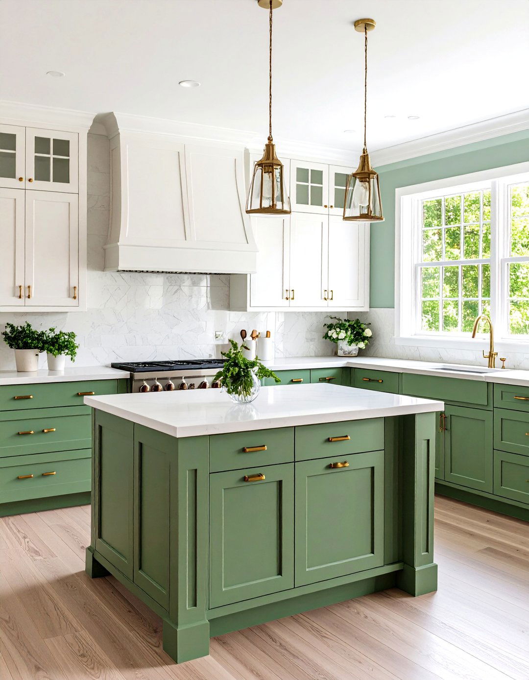 Cozy Two Tone Kitchen with Contrasting Cabinet Colors - 24 Cozy Kitchen Ideas