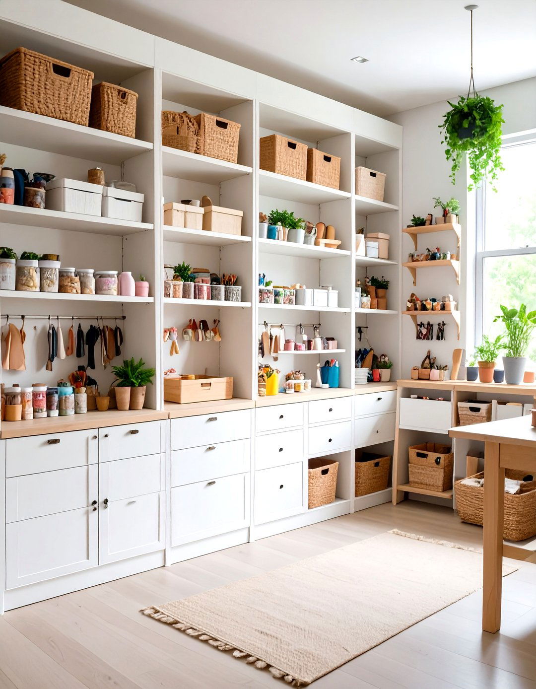 Craft Room Floor to Ceiling Organization Cabinets - 24 Floor to Ceiling Cabinets Ideas