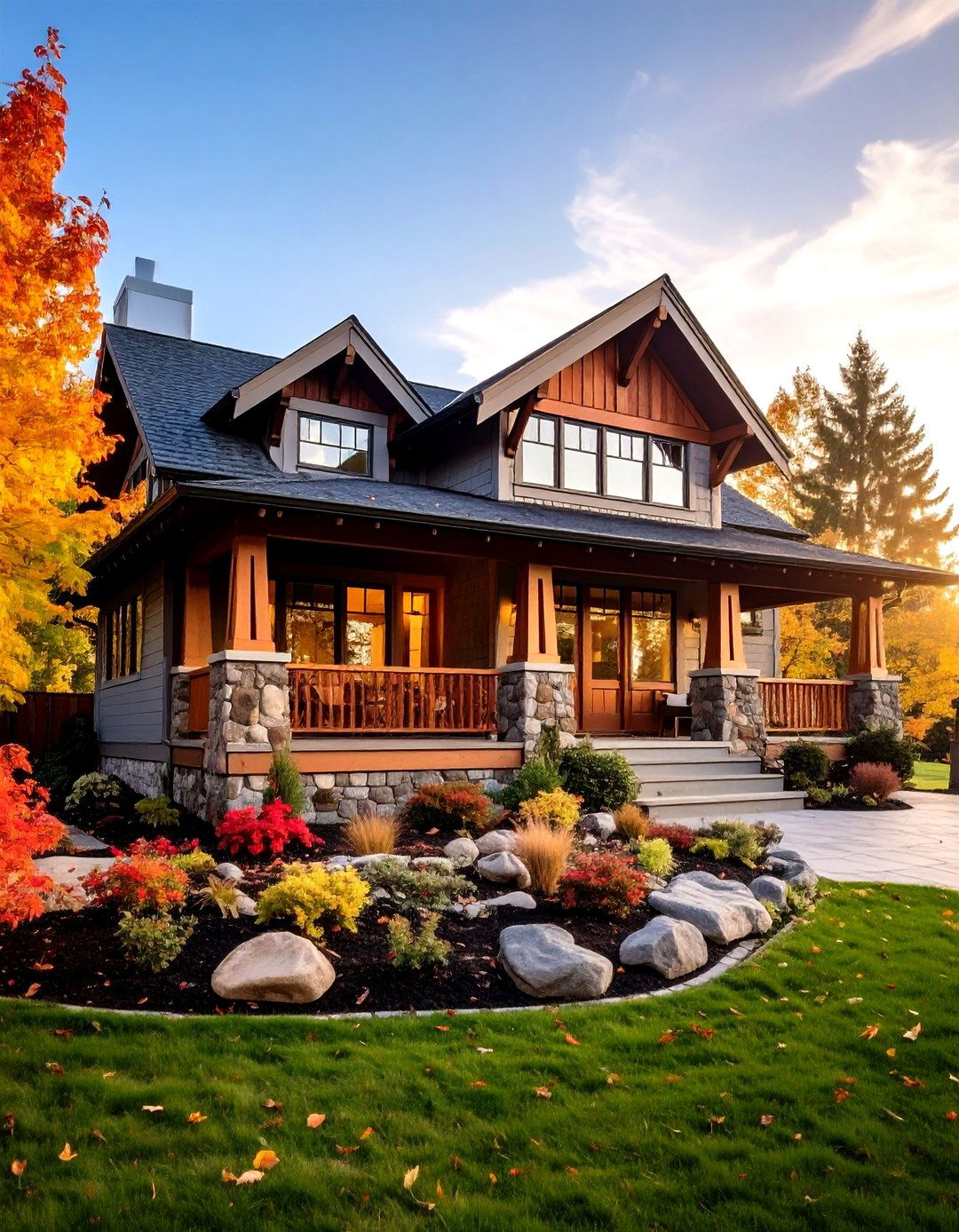 Craftsman Bungalow Grey Design - 24 Light Grey House With White Trim Design Ideas