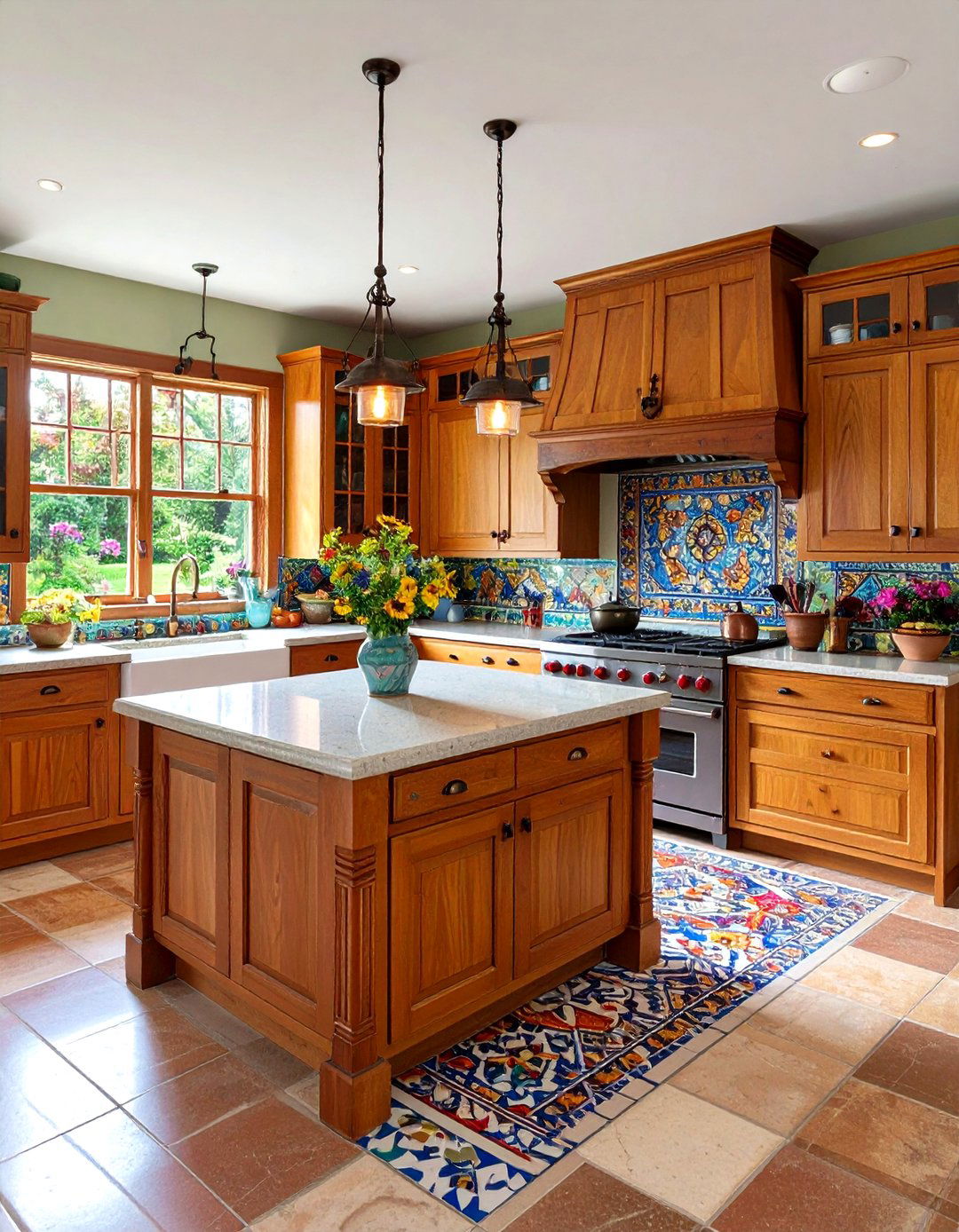 Craftsman Kitchen with Quarter Sawn Oak Butcher Block - 24 Kitchens With Butcher Block Countertops