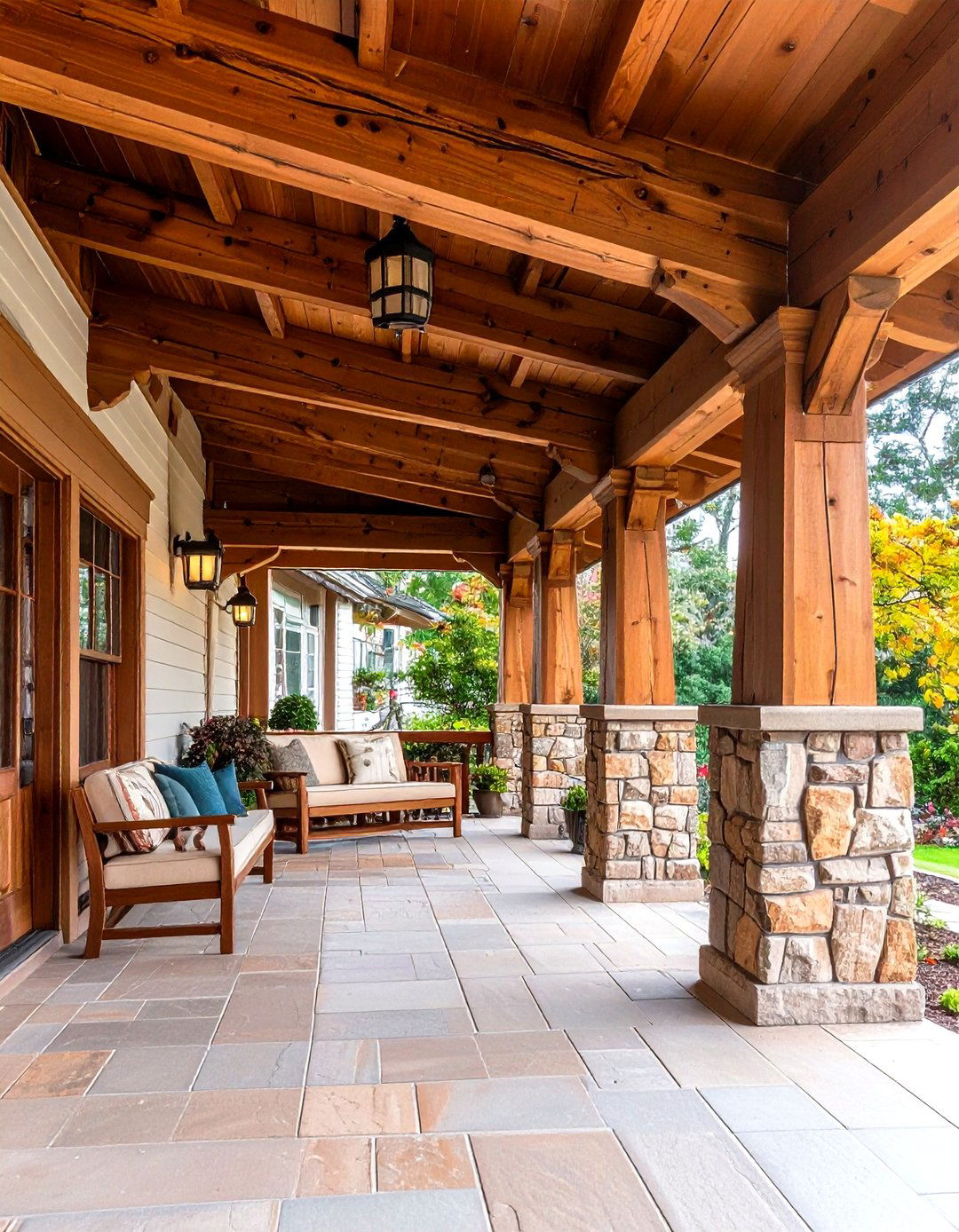 Craftsman Stone Column Design - 24 Stone Porch Ideas