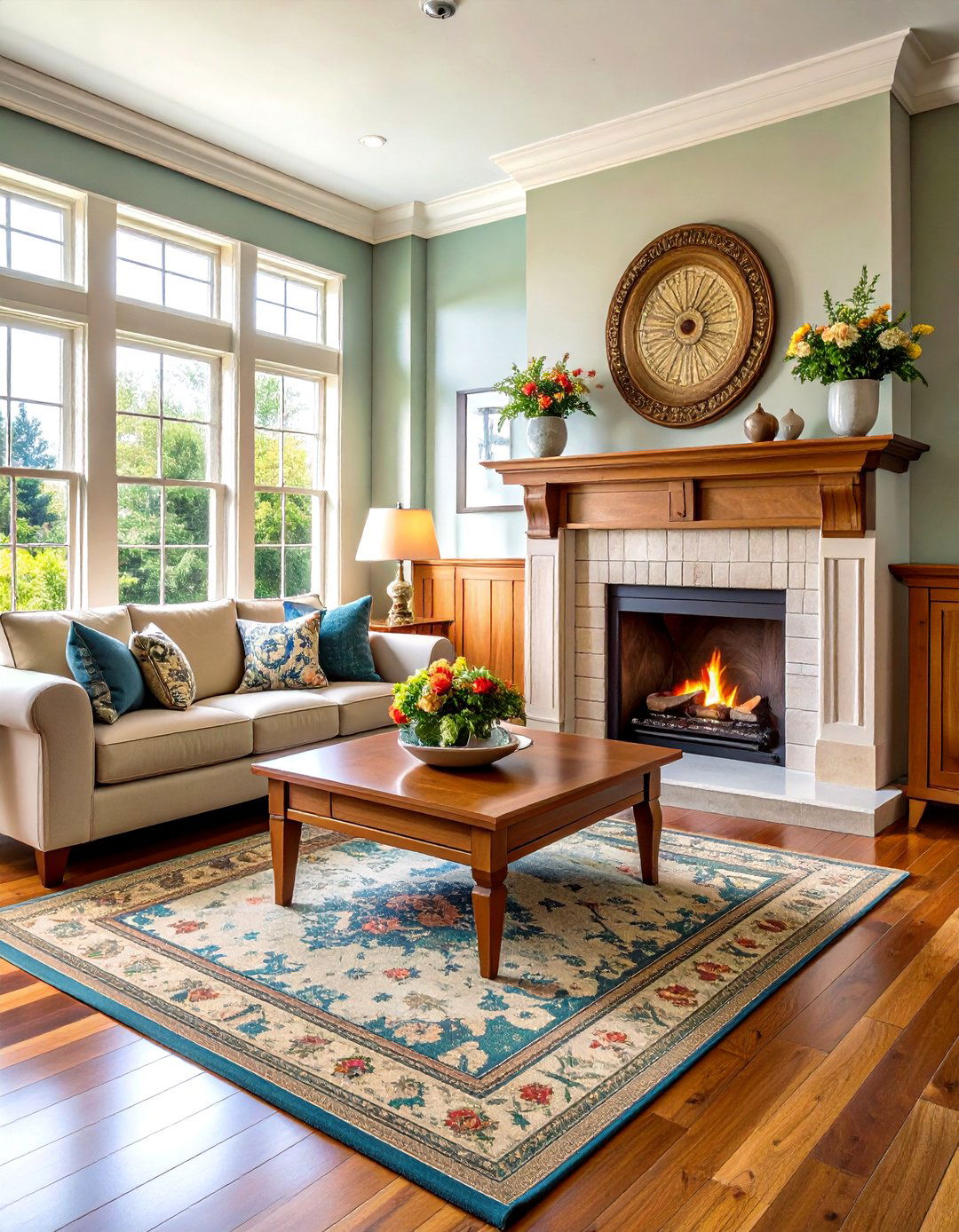 Craftsman Style Quarter Sawn Oak Mantel - 24 Wood Mantel Ideas
