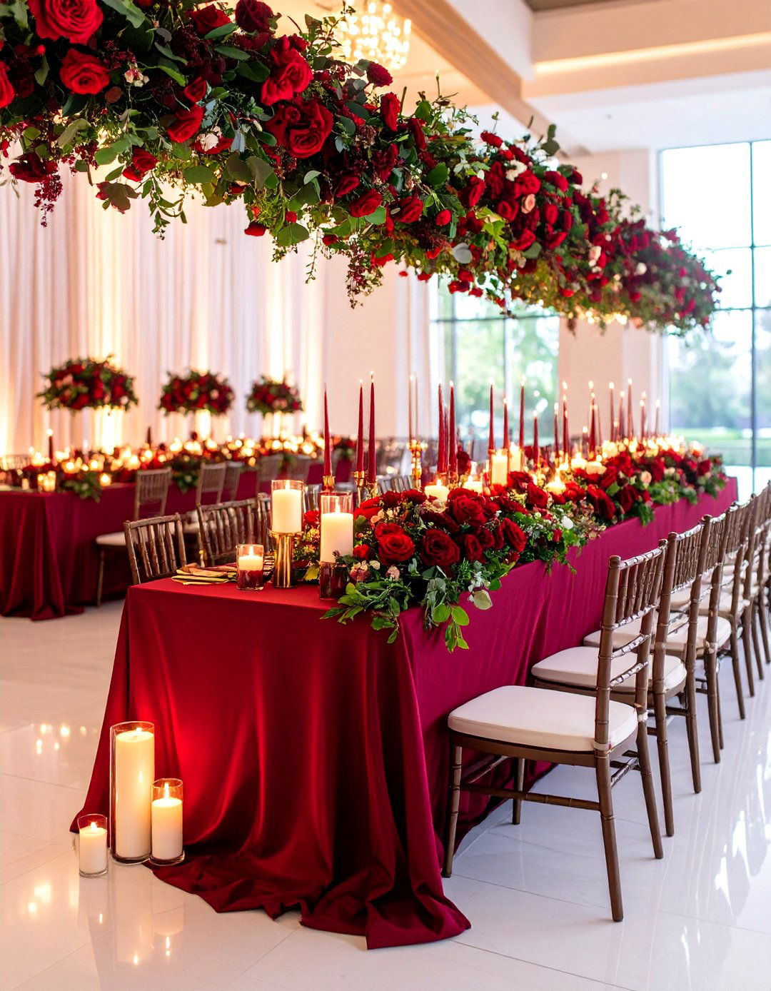 Cranberry and Deep Red Elegant Themes - 24 Fall Wedding Décor Ideas