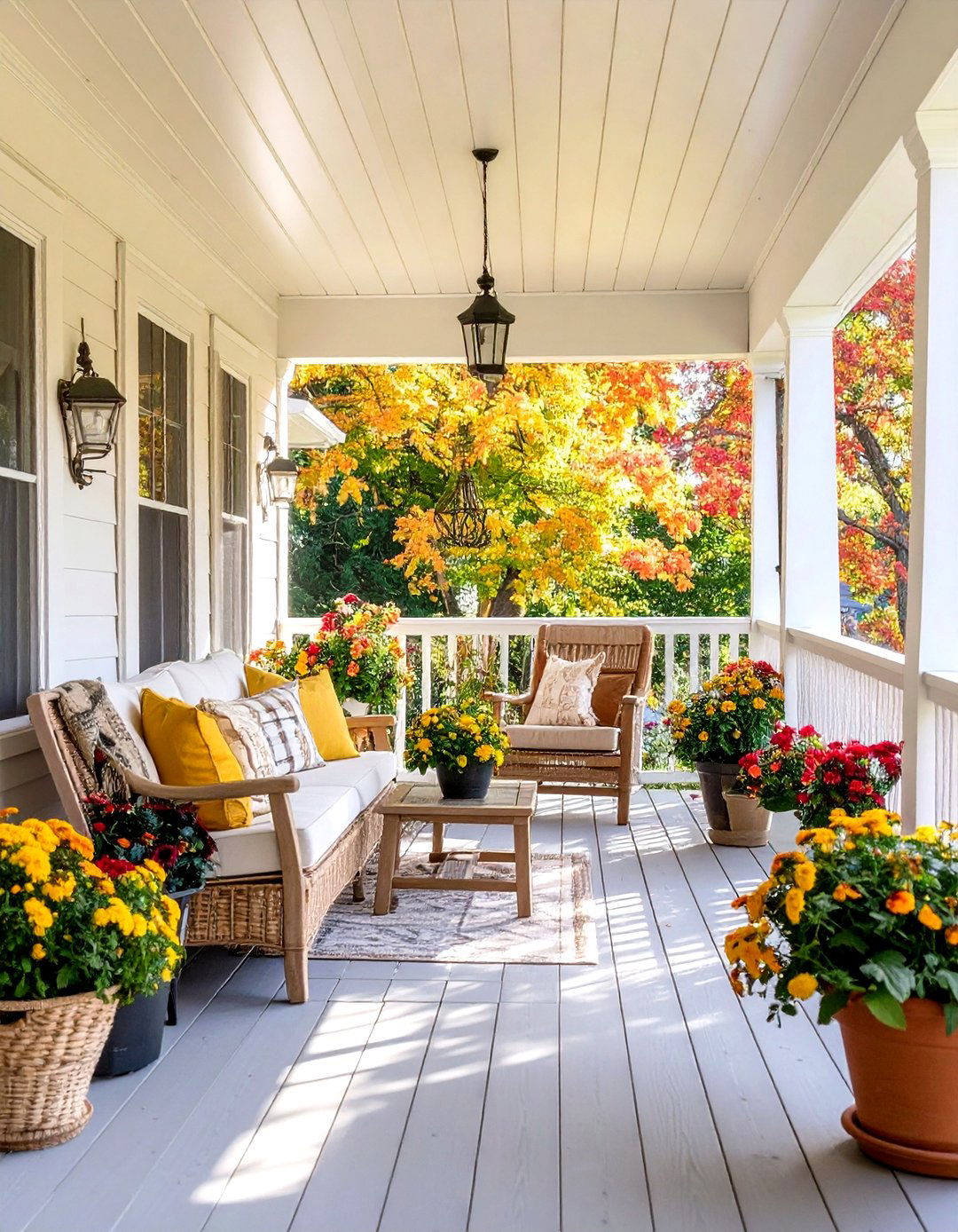 Cream Colored Vinyl Ceiling for Warm Neutral Sophistication - 24 Vinyl Porch Ceiling Ideas