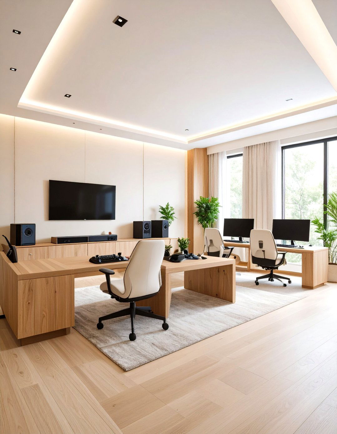 Cream Gaming Elegance - 24 Game Room Paint Ideas