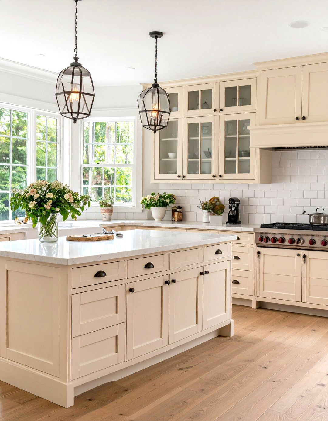 Cream Off White Country Kitchen Cabinets - 24 Kitchen Cabinet Color Ideas