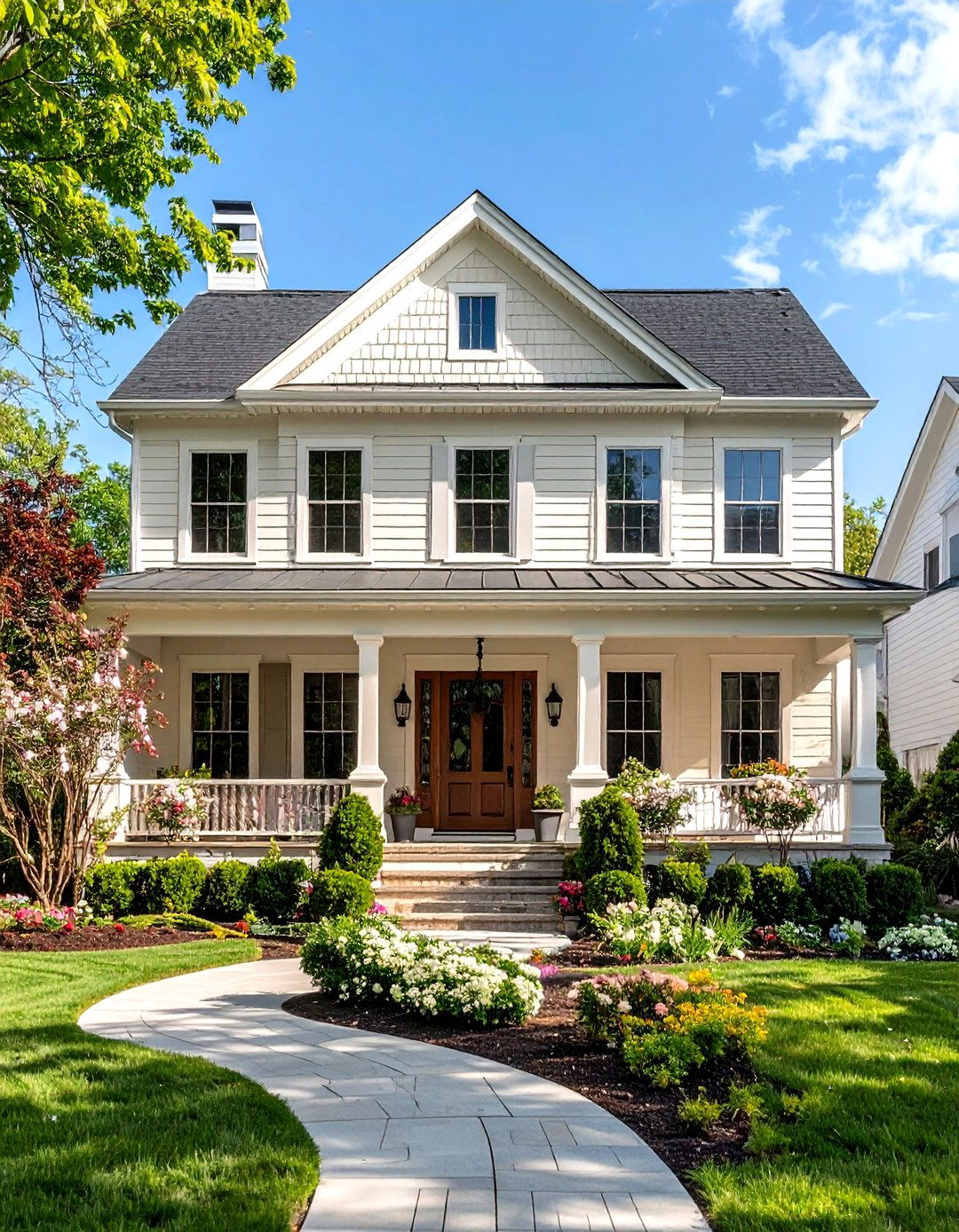 Cream Off White Elegant Exterior - 24 Exterior House Colors & Inspiration
