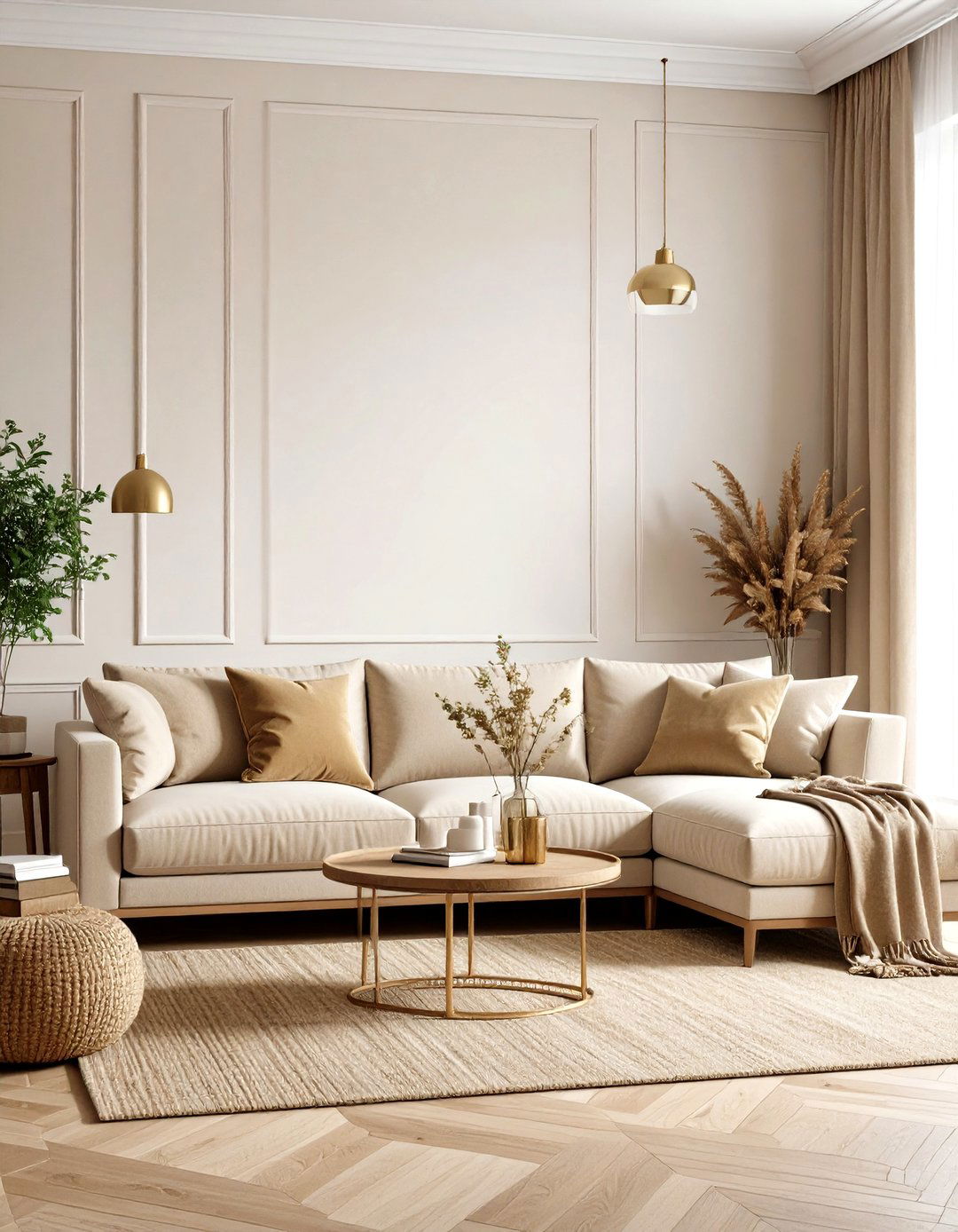 Cream and Taupe Neutral Elegance - 24 Two Colour Combination for Living Room