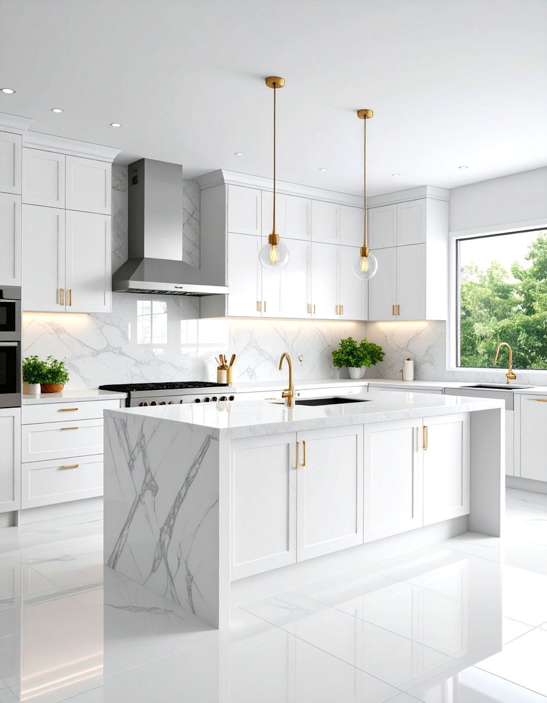 Creamy White Kitchen Elegance - 24 Monochromatic Color Schemes for Rooms