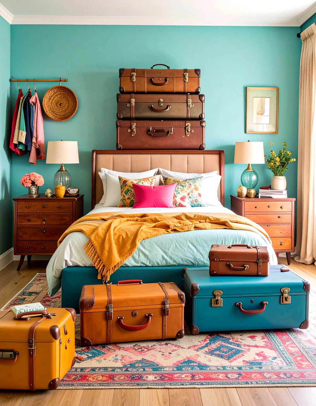 Creative Storage Solution Bedroom - 24 Eclectic Bedroom Ideas