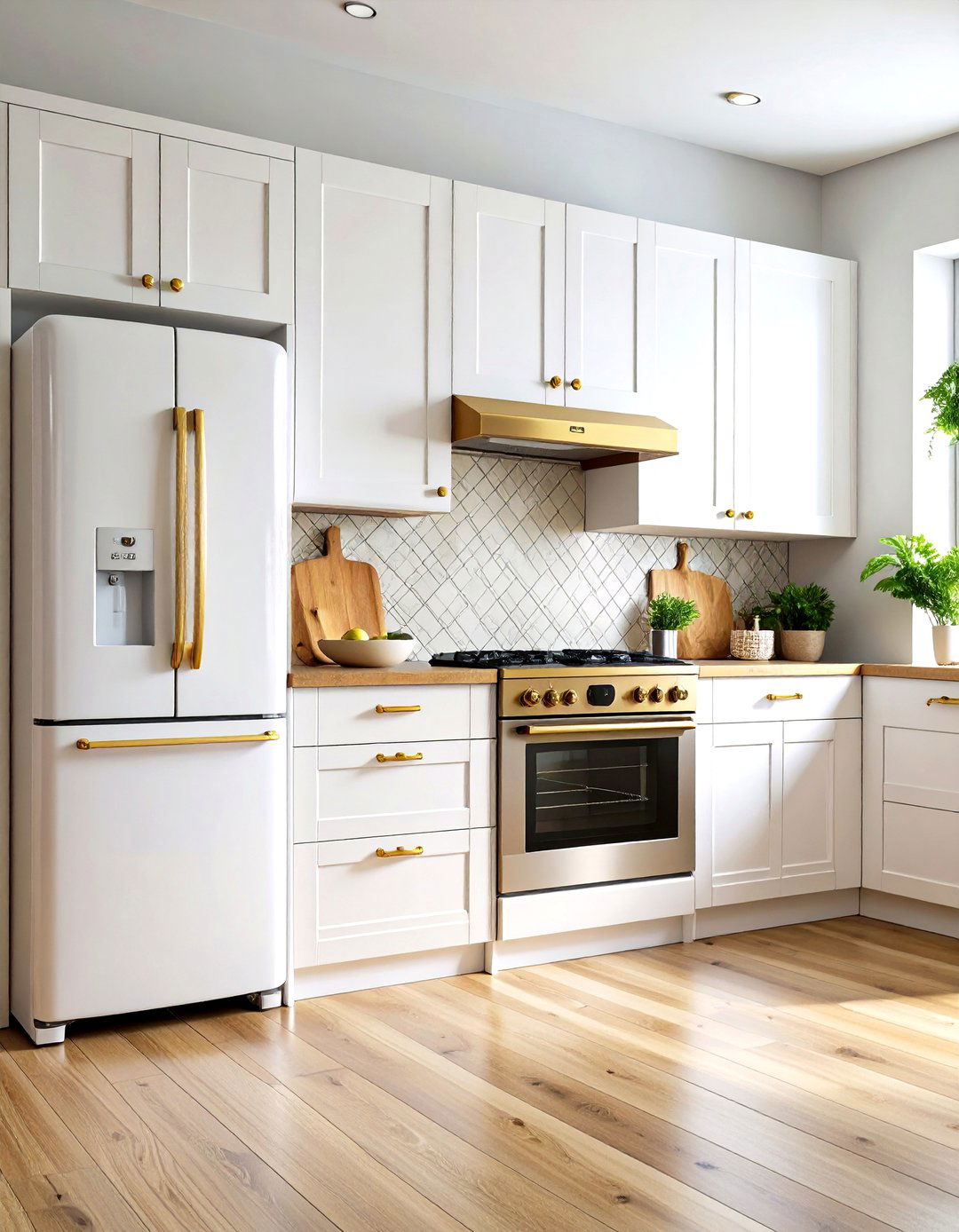 Crisp White Matte Appliances - 24 Kitchen With Colored Appliances Ideas