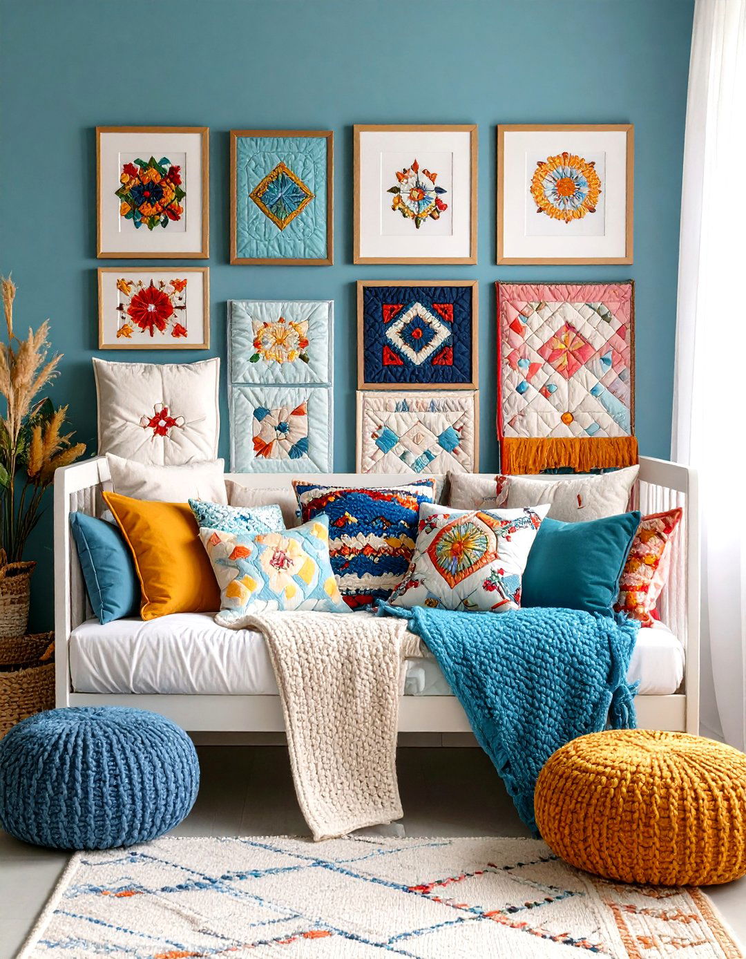 Cross Stitch and Handmade Elements - 24 Farmhouse Nursery Ideas