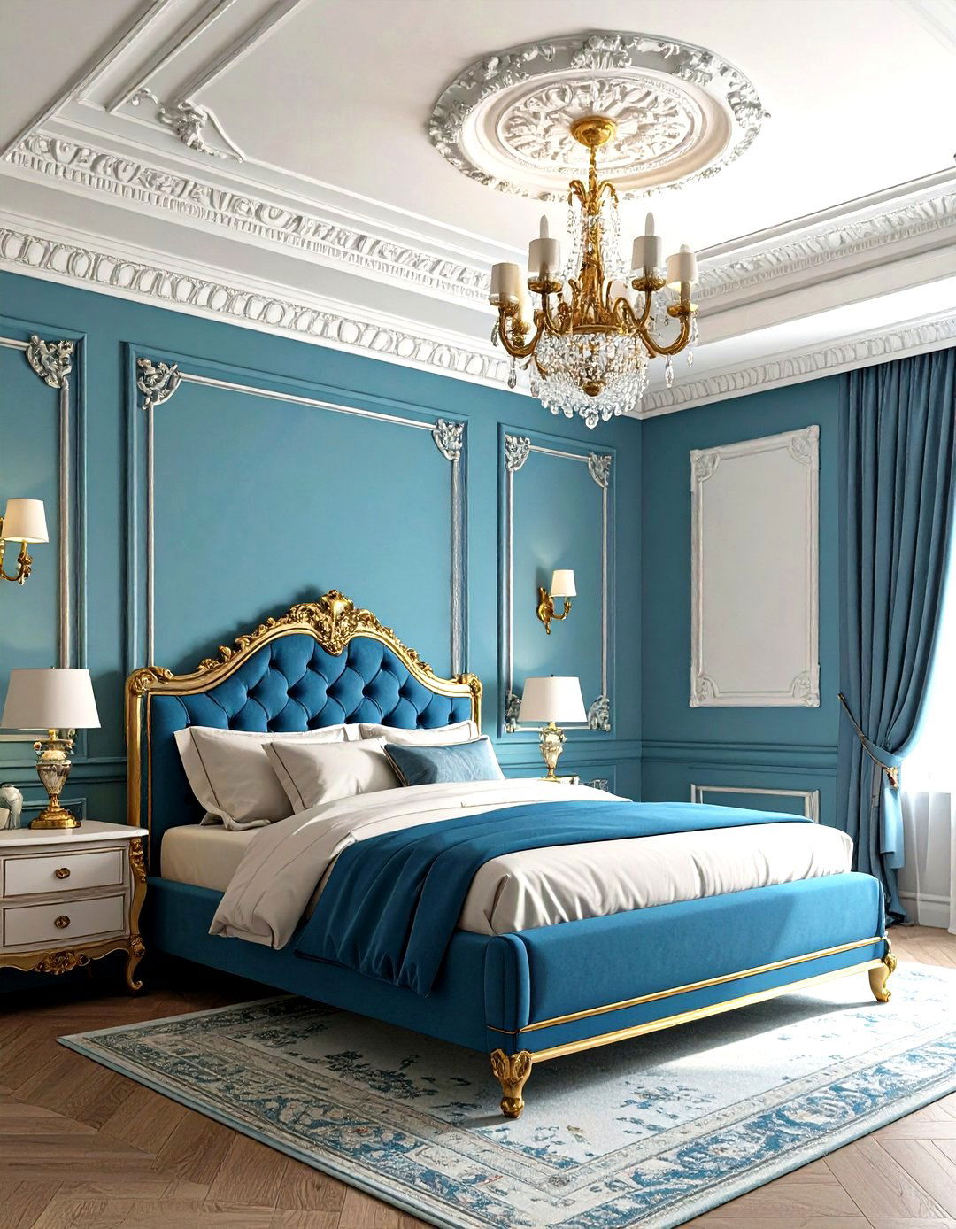 Crown Molding Details - 24 Victorian Bedroom Ideas