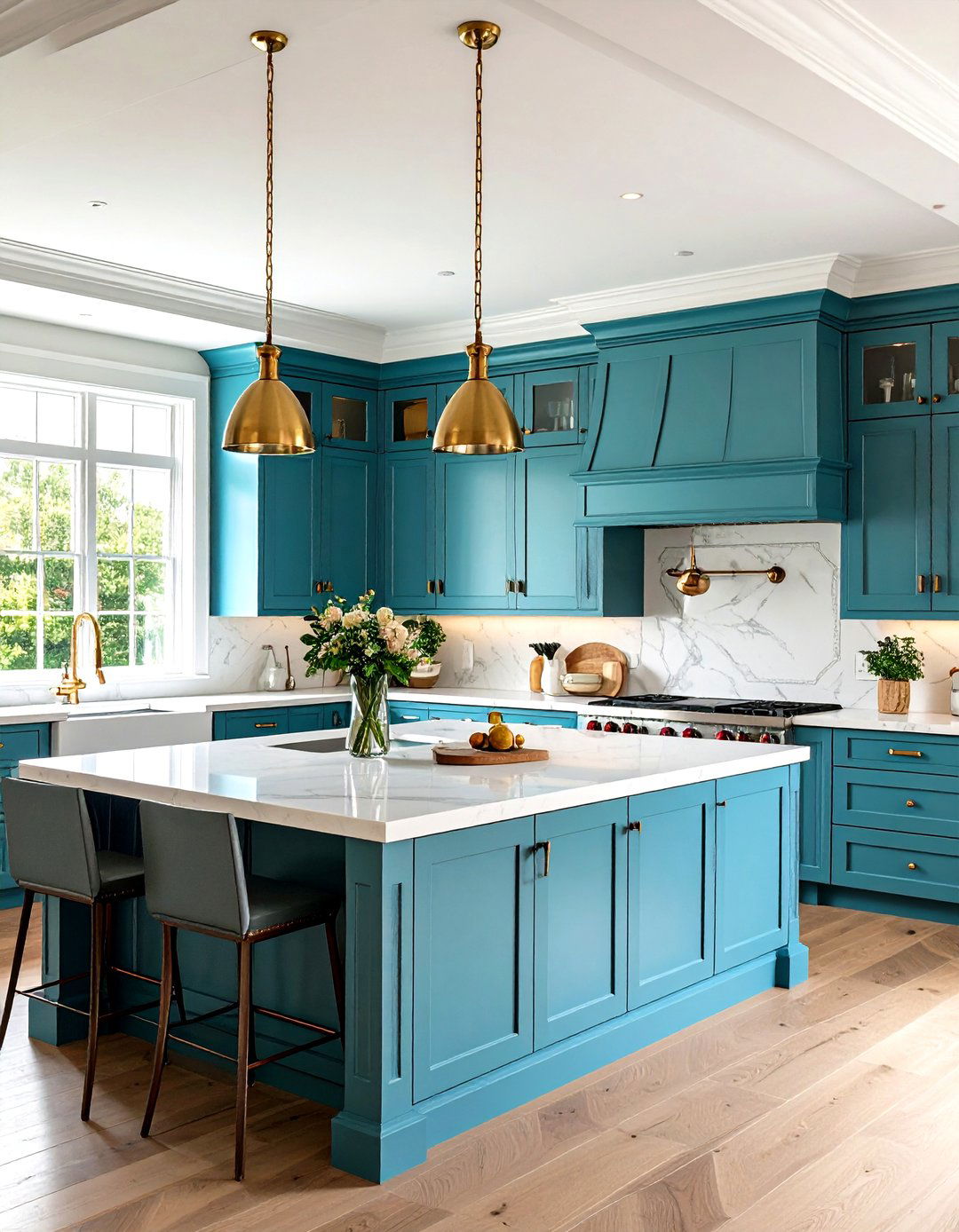 Crown Molding and Trim Details - 24 Transitional Kitchen Ideas