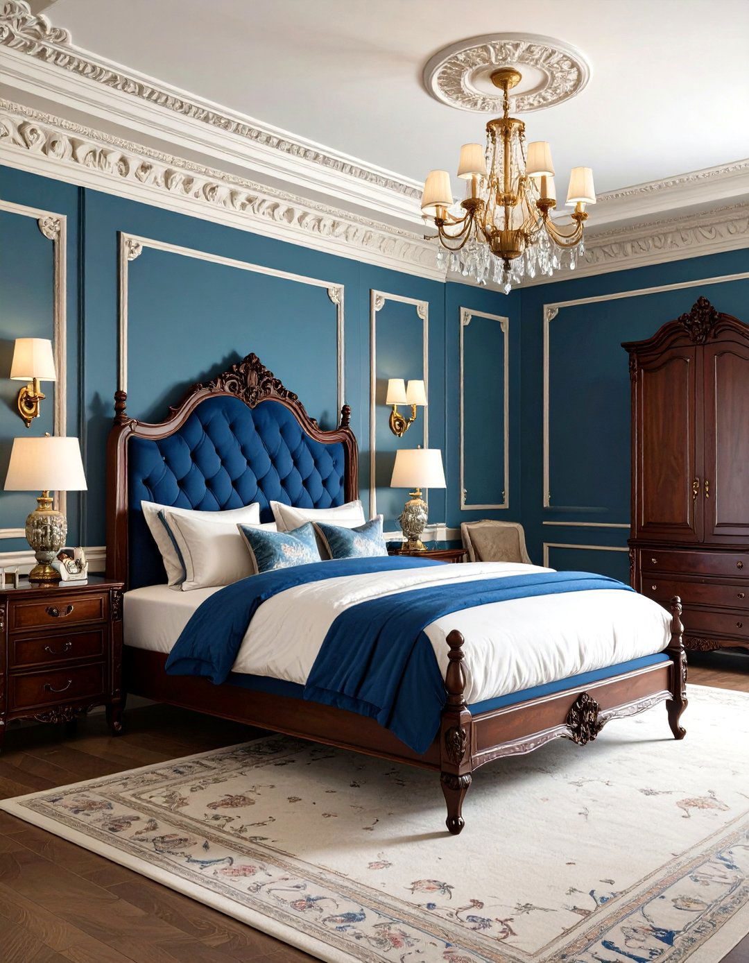 Crown Molding with Medallion Corners