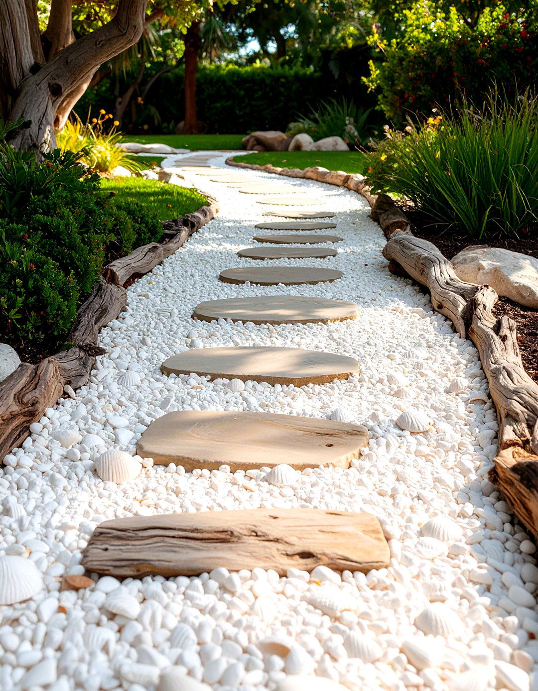 Crushed Shell Coastal Pathway - 24 Garden Path Ideas