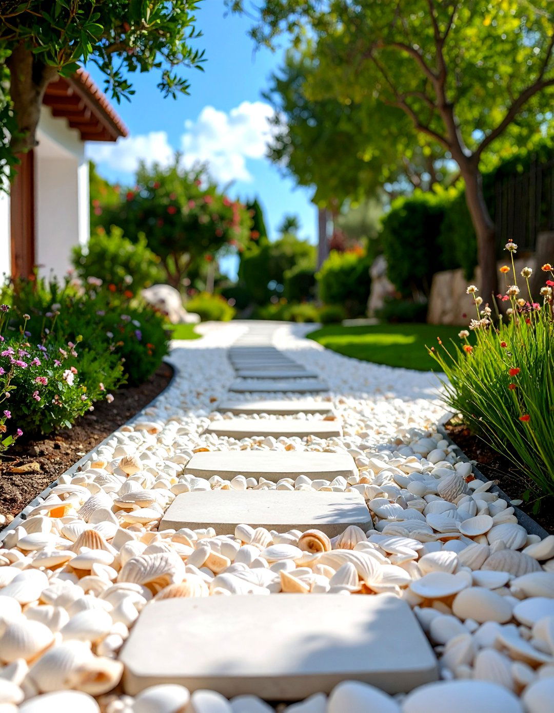 Crushed Shell Coastal Pathways - 24 Natural Walkway Ideas
