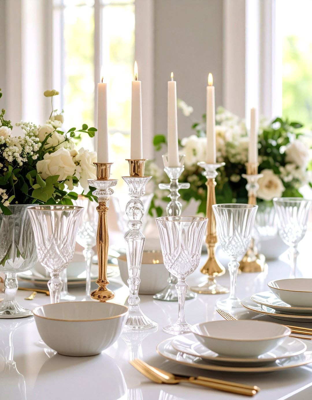 Crystal Accent Accessories - 24 Glam Dining Room Ideas