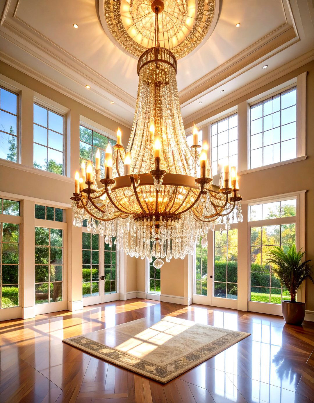Crystal Chandelier Elegance - 24 Entryway Lighting Ideas
