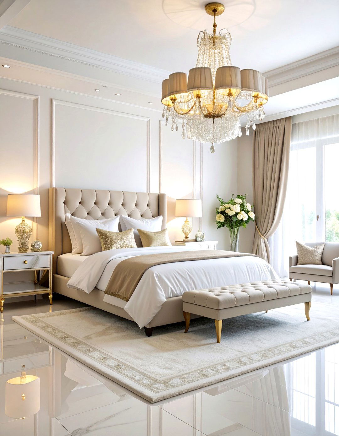 Crystal Chandelier Glamour Bedroom - 24 Blair Waldorf Bedroom