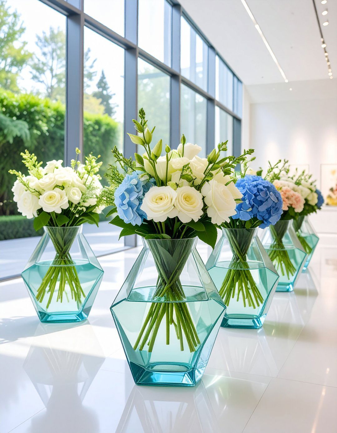 Crystal Clear Modern Style - 24 Bud Vase Wedding Centerpiece Ideas