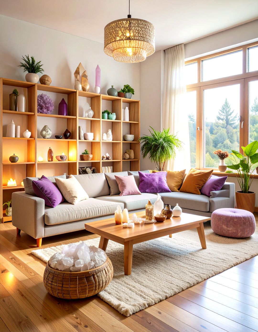 Crystal Healing Energy Room - 24 Witchy Living Room Ideas