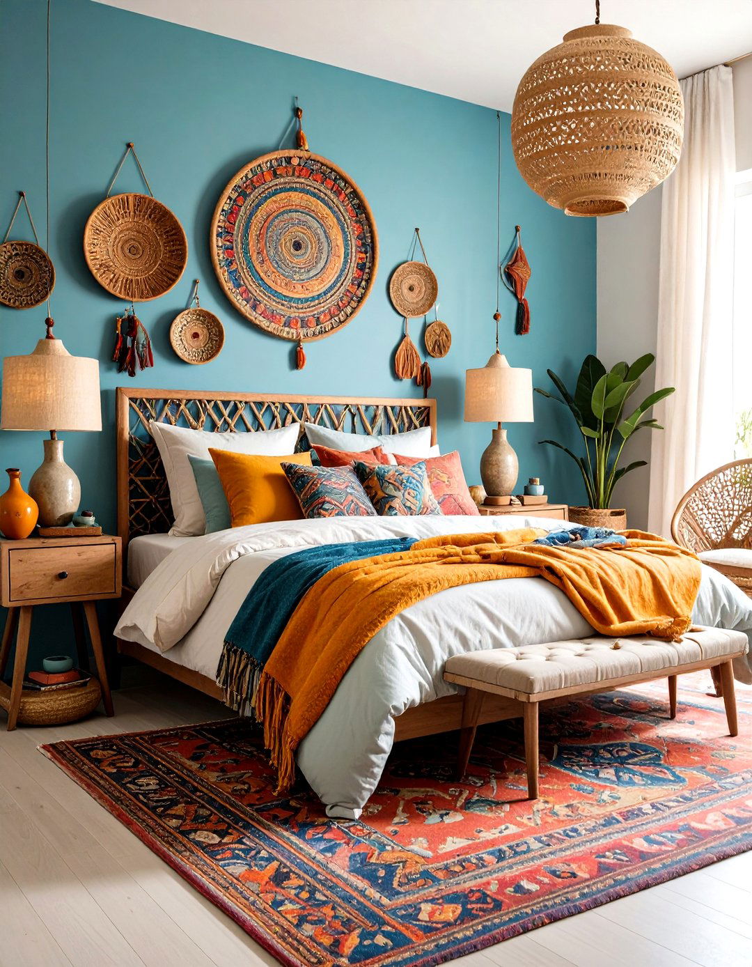 Cultural Art Display Bedroom - 24 Eclectic Bedroom Ideas