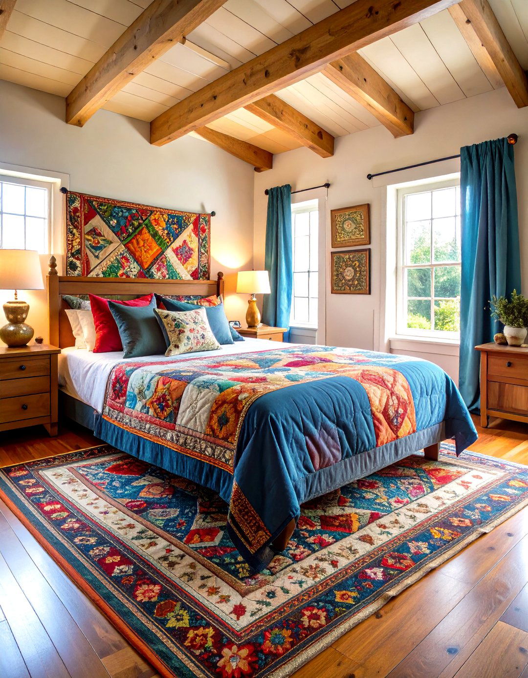 Cultural Textile Displays - 24 Large Wall Decor Ideas