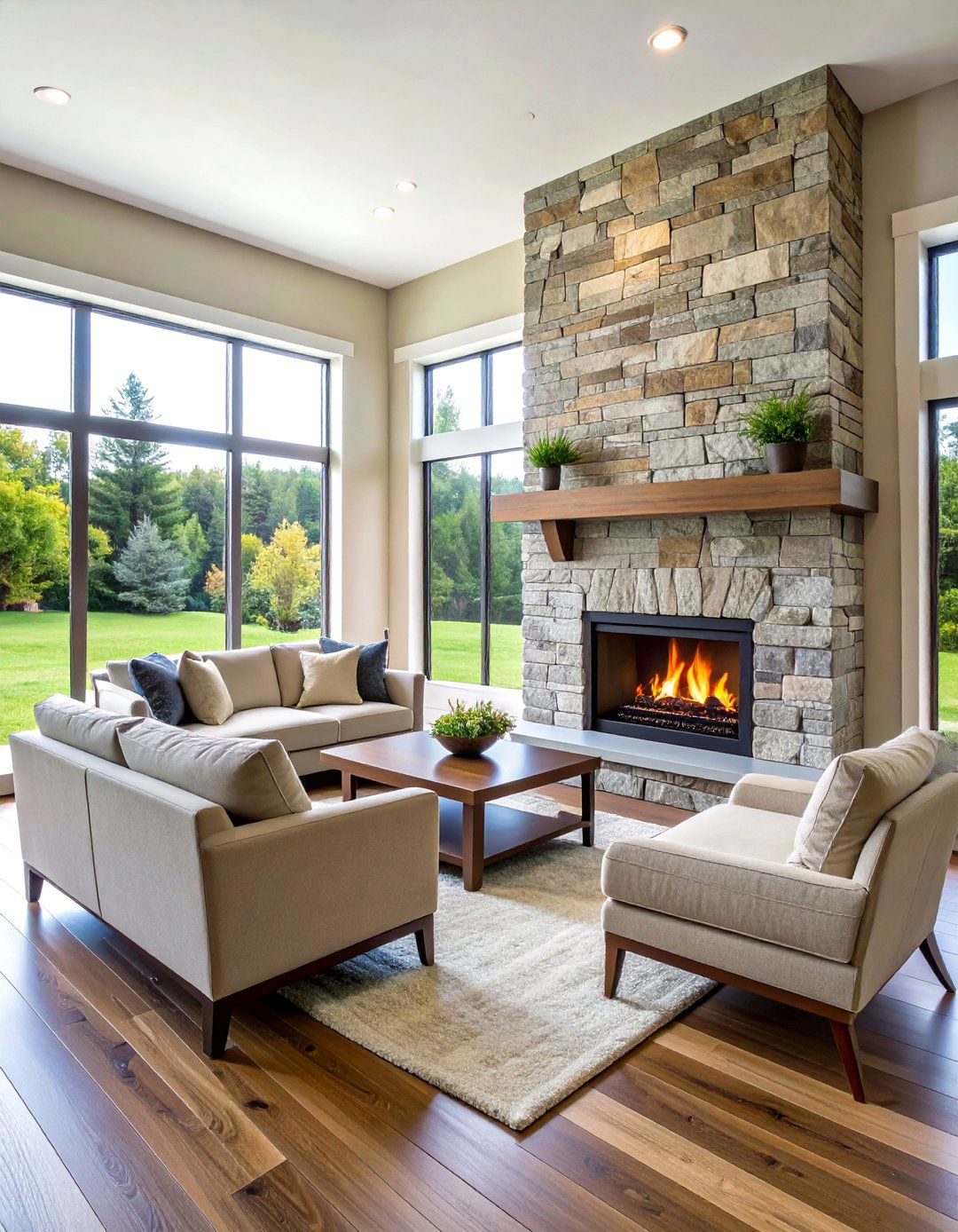 Cultured Stone Veneer Easy Installation - 24 Floor to Ceiling Stone Fireplace Ideas