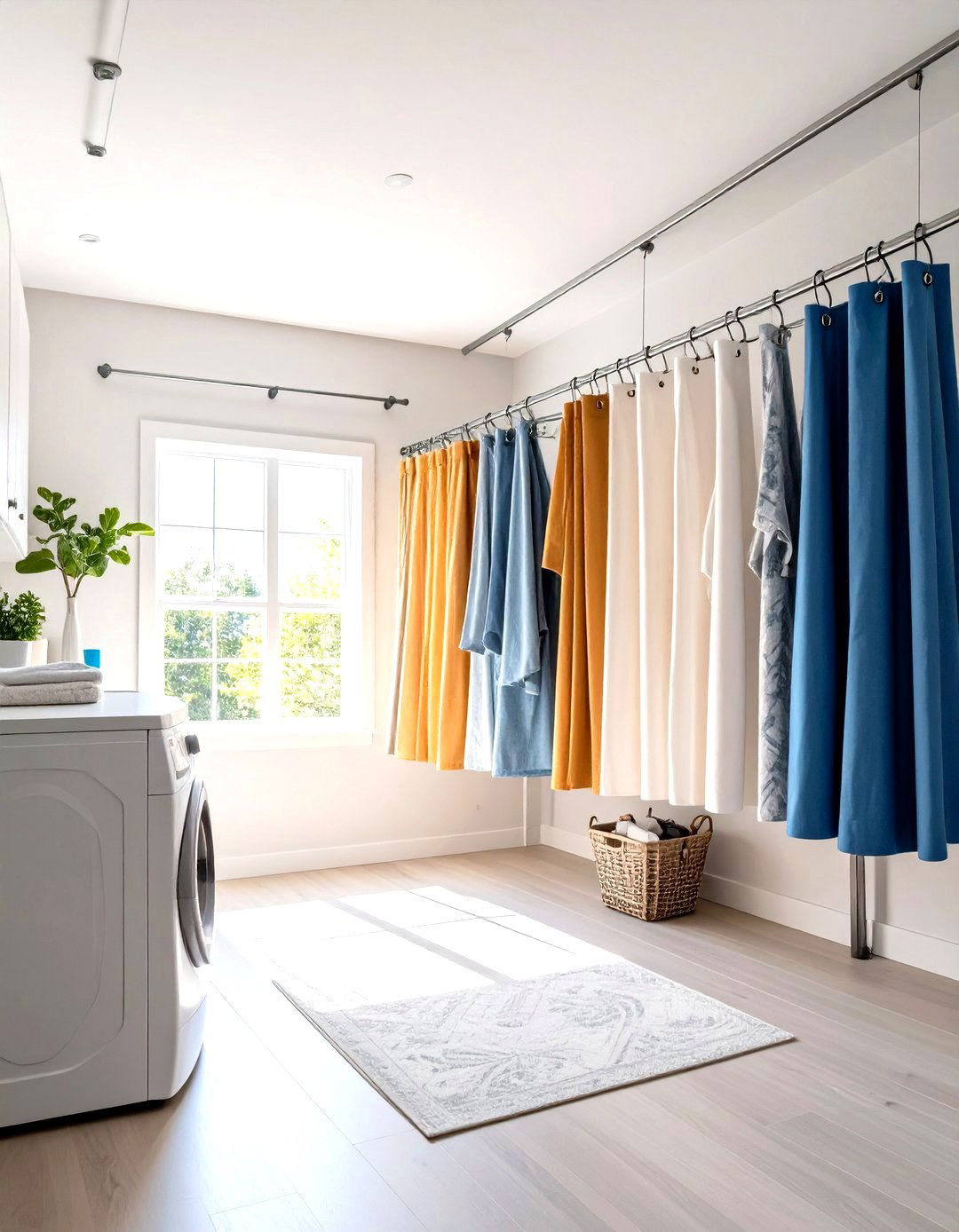 Curtain Divider Systems - 24 Small Utility Room Ideas