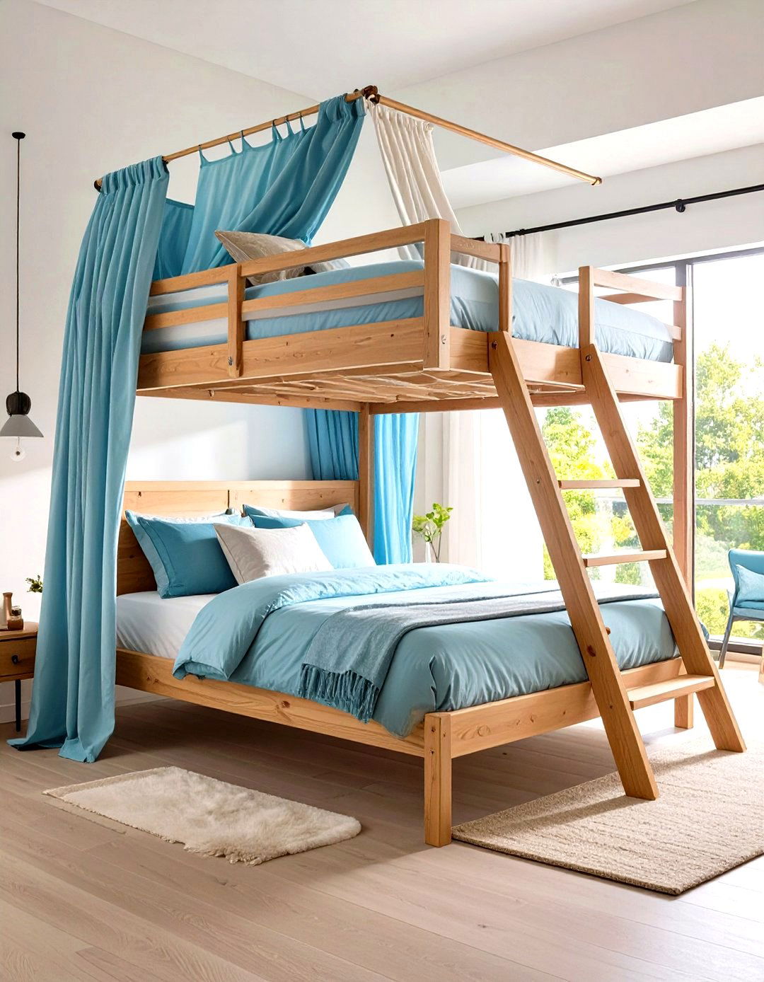 Curtained Privacy Loft Bed - 24 Loft Bed Ideas
