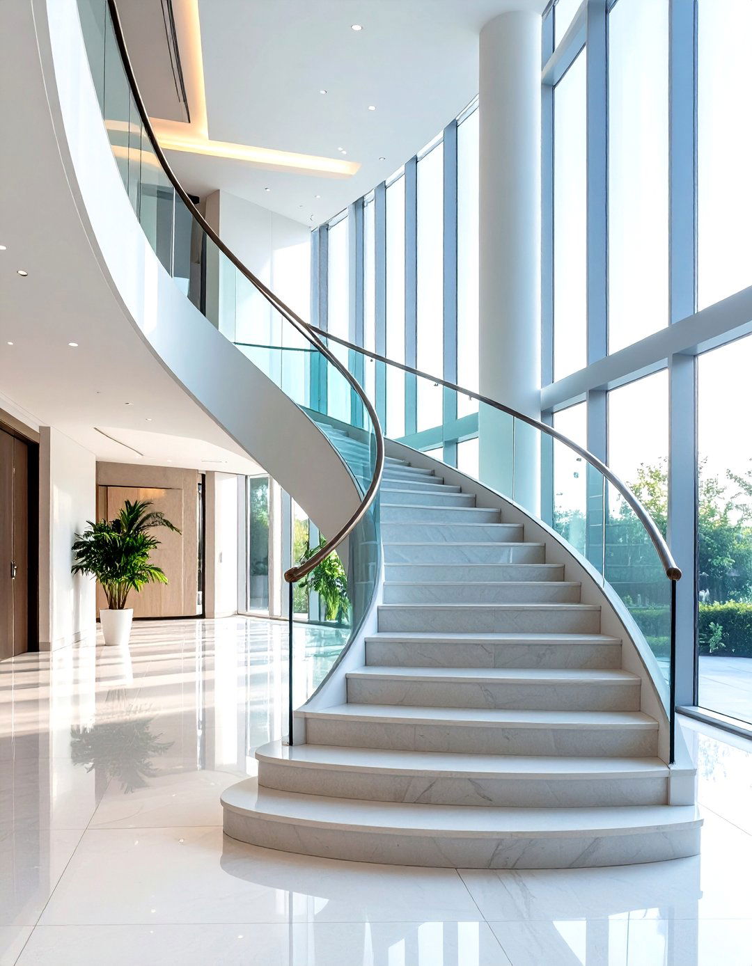 Curved Architectural Staircase Design - 24 Staircase Ideas