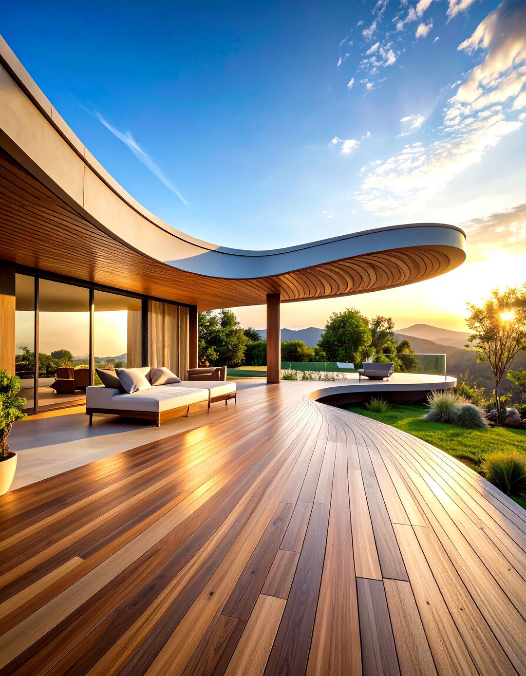 Curved Architecture Roof Elements - 24 Deck Roof Ideas