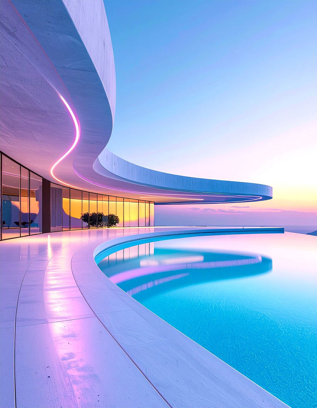 Curved Concrete Pool Walkway Design - 24 Pool Walkway Ideas