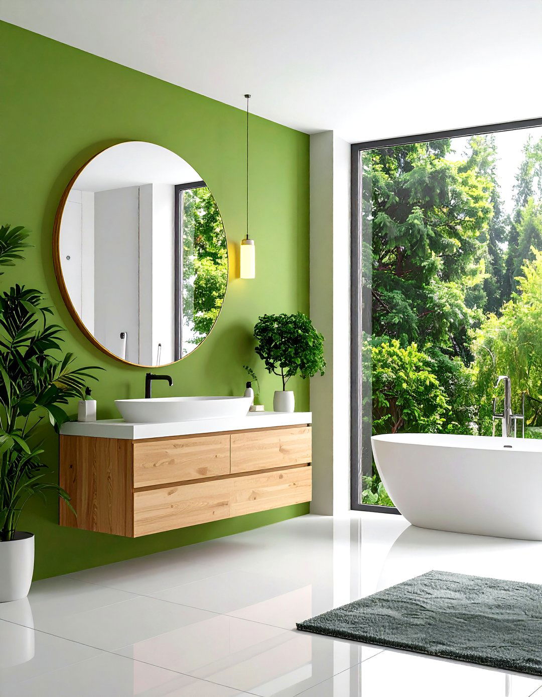 Curved Corner Mirror Installation - 24 Bathroom Mirror Ideas