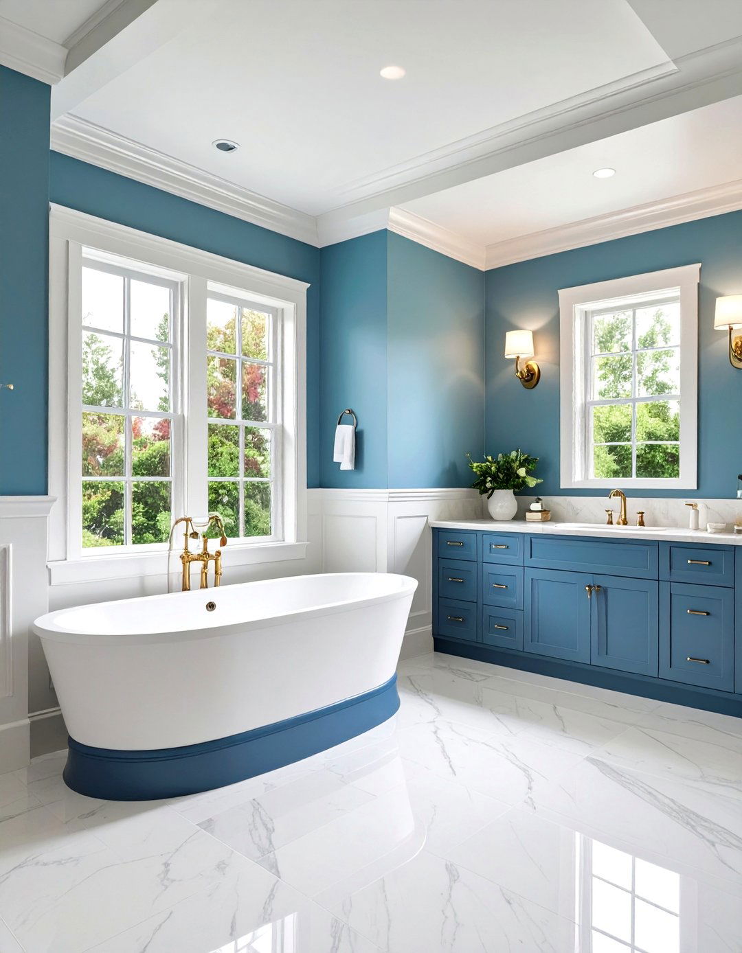 Curved Corner Wainscoting Detail - 24 Powder Room Wainscoting Ideas