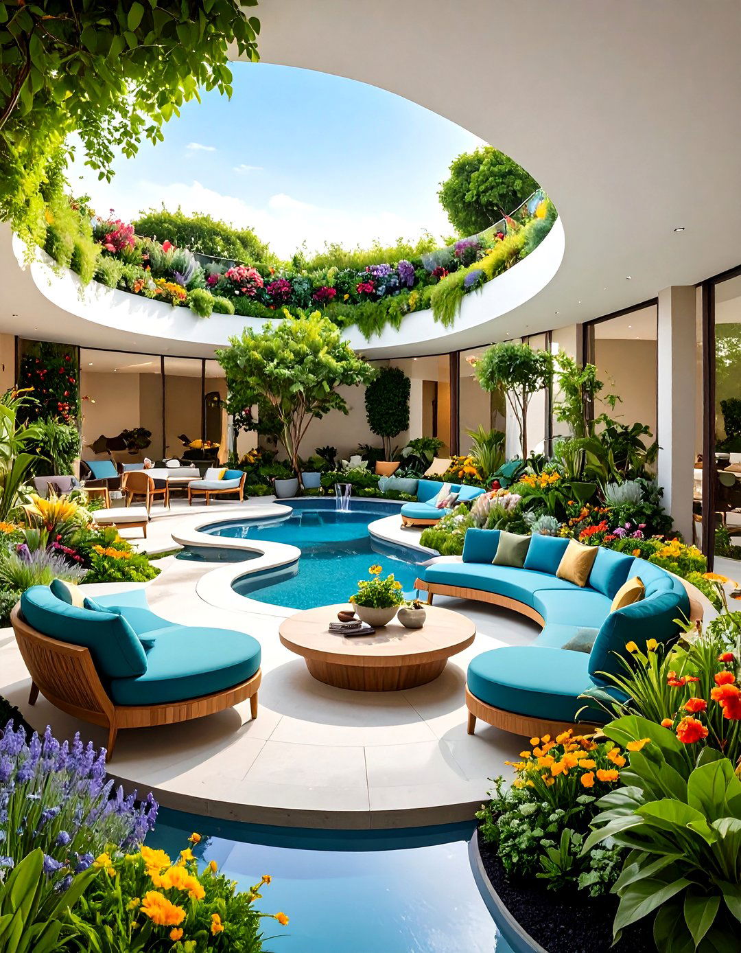 Curved Design Elements Terrace - 24 Terrace Design Ideas