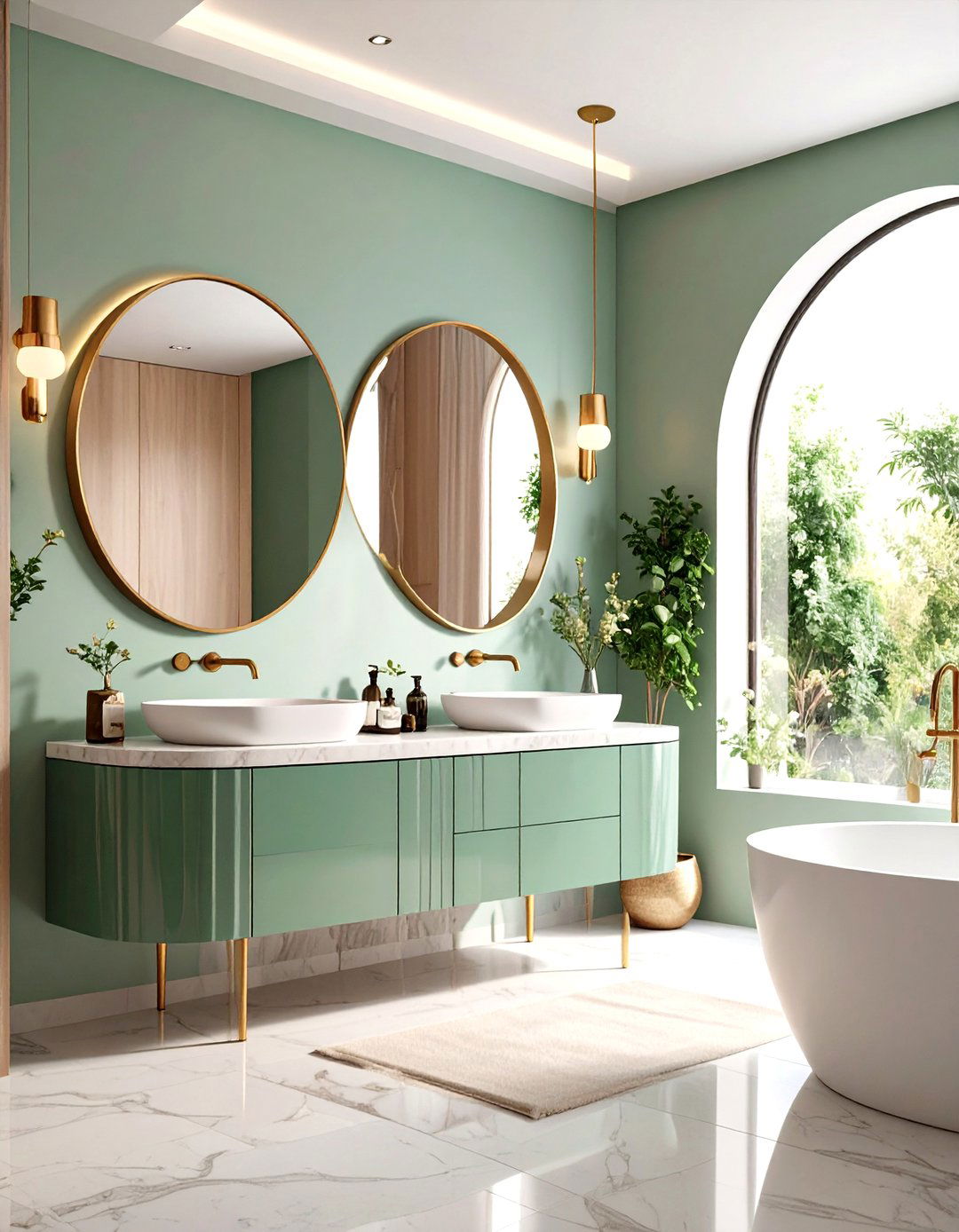 Curved Design Elements With Organic Flow - 24 Spa Like Bathroom Ideas