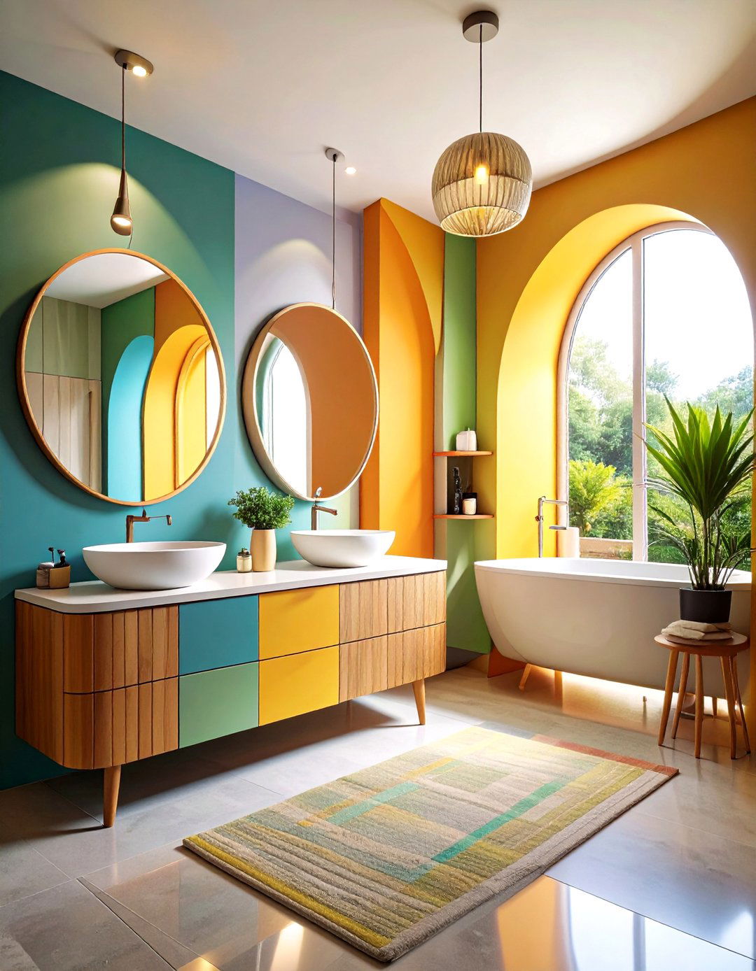 Curved Design Elements - 24 Bathroom Remodel Ideas