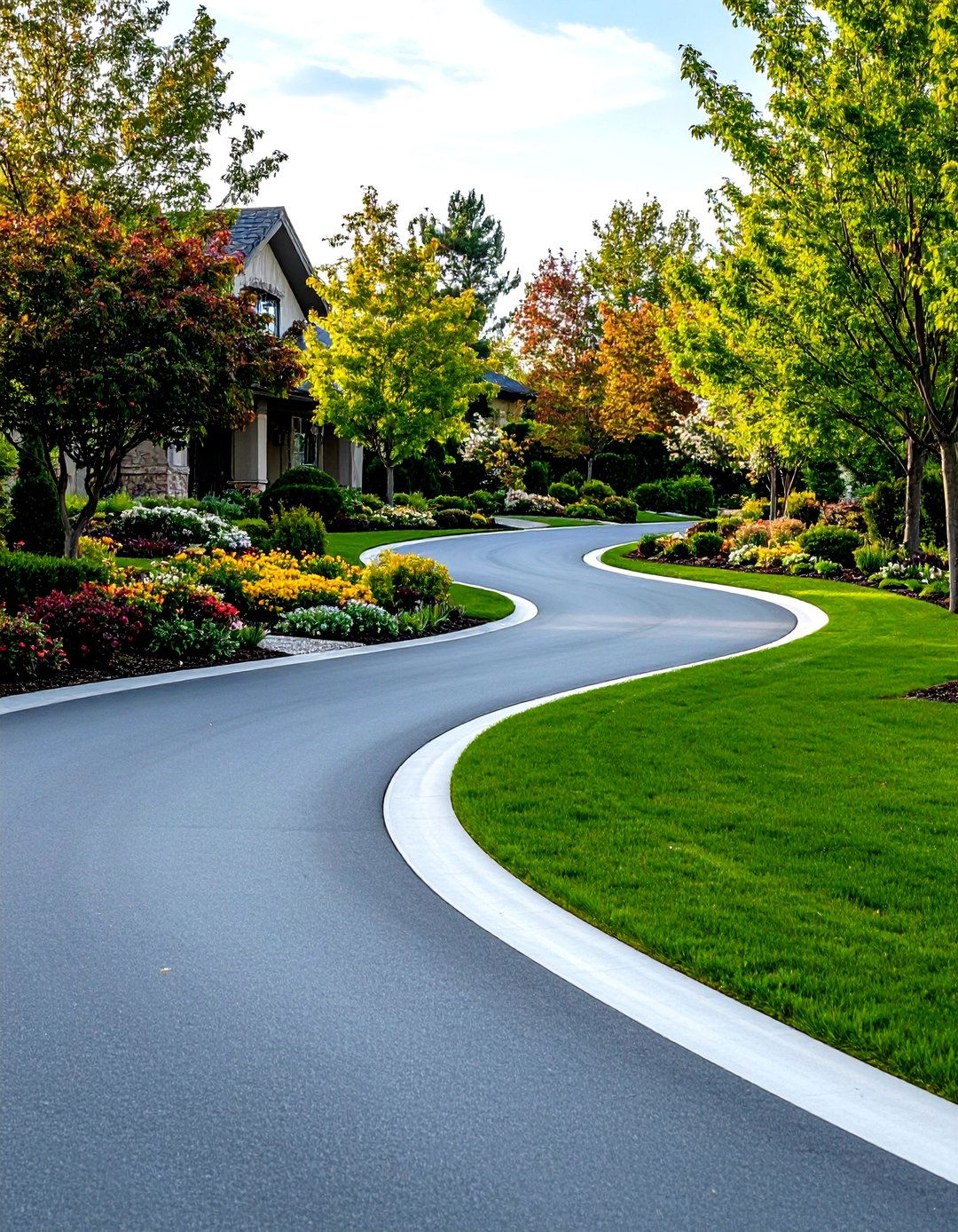 Curved Driveway Landscape Design - 24 driveway entrance ideas