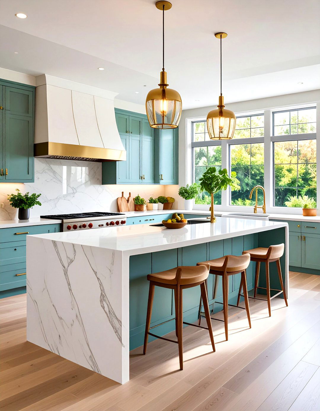 Curved Edge Modern Designs - 24 Quartz Kitchen Countertops