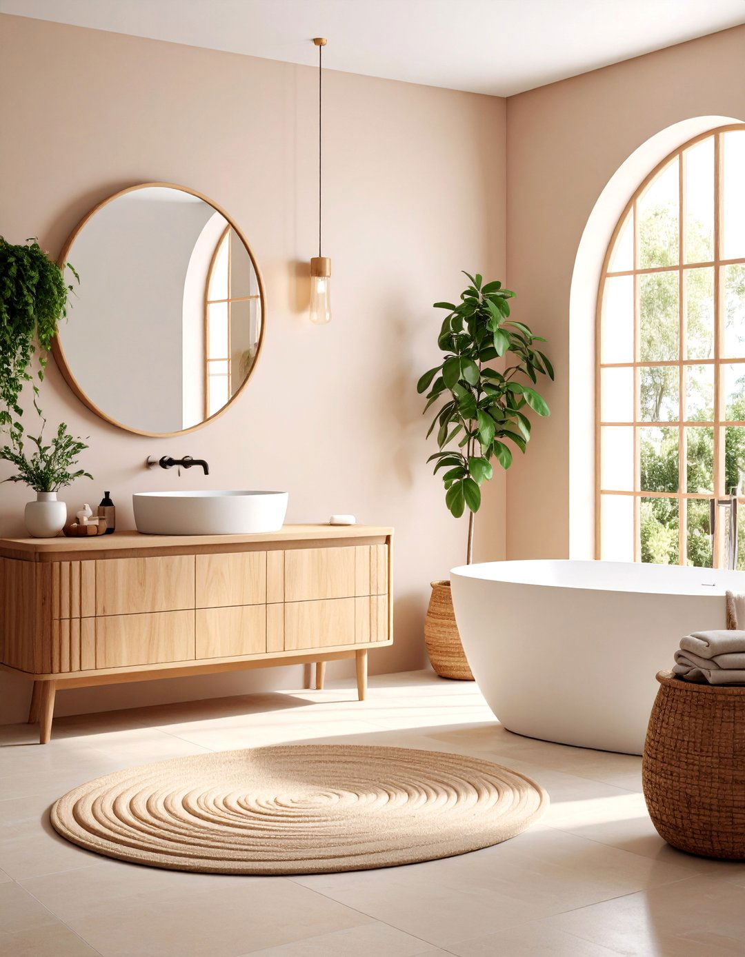Curved Edge Organic Shapes - 24 Bathroom Tile Ideas