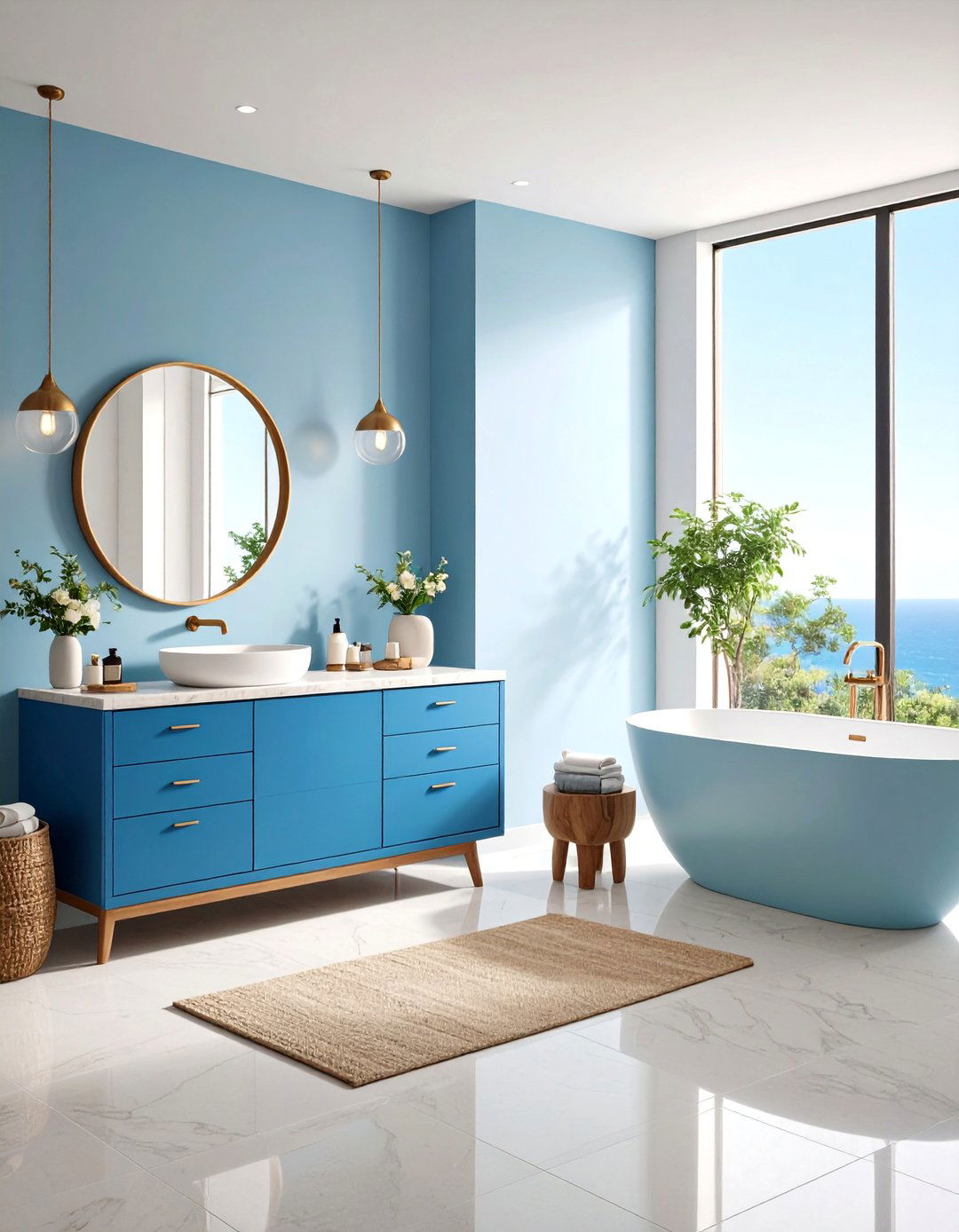 Curved Edge Organic Softness - 24 Bathroom Countertop Ideas