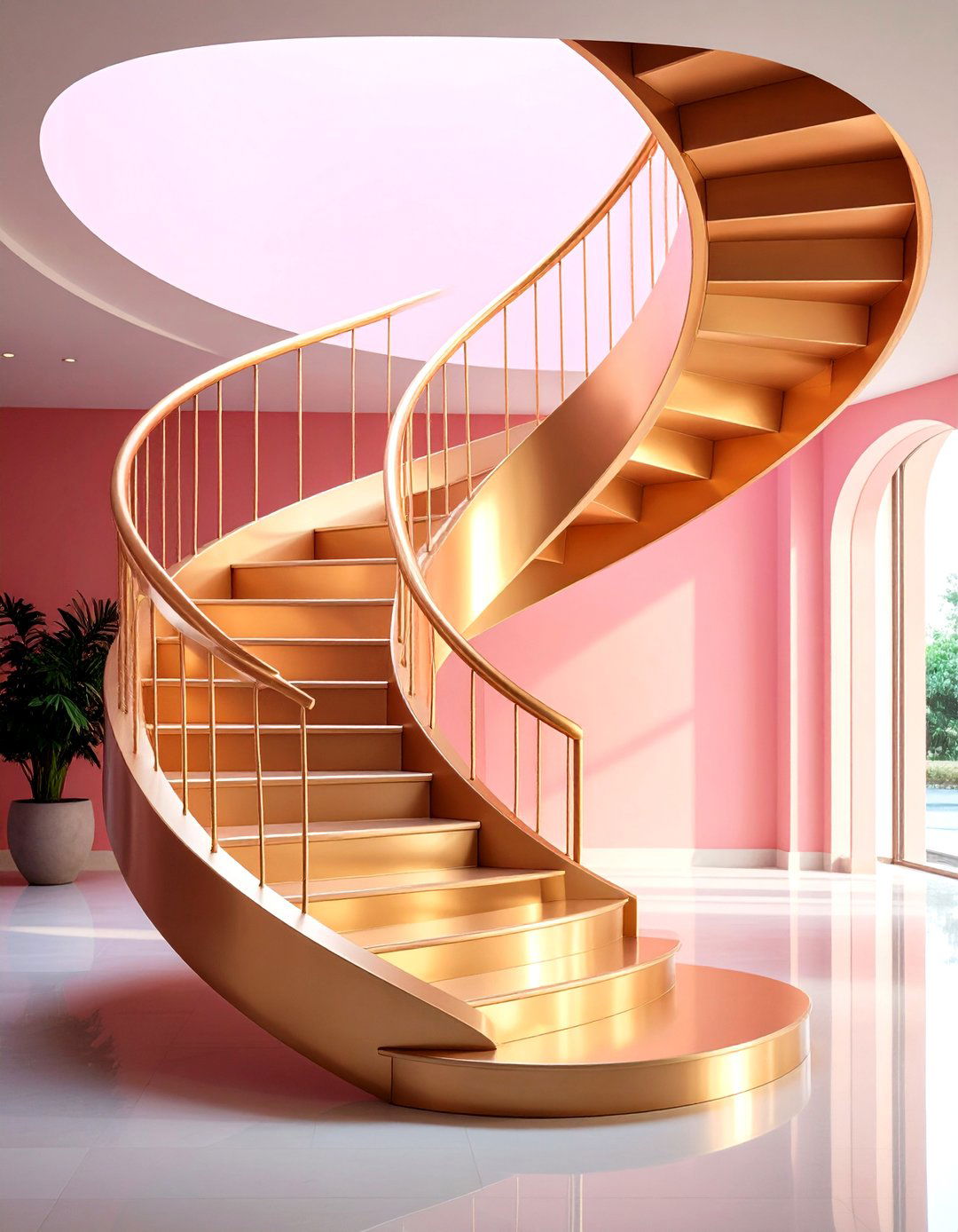 Curved Floating Staircase - 24 Modern Staircases
