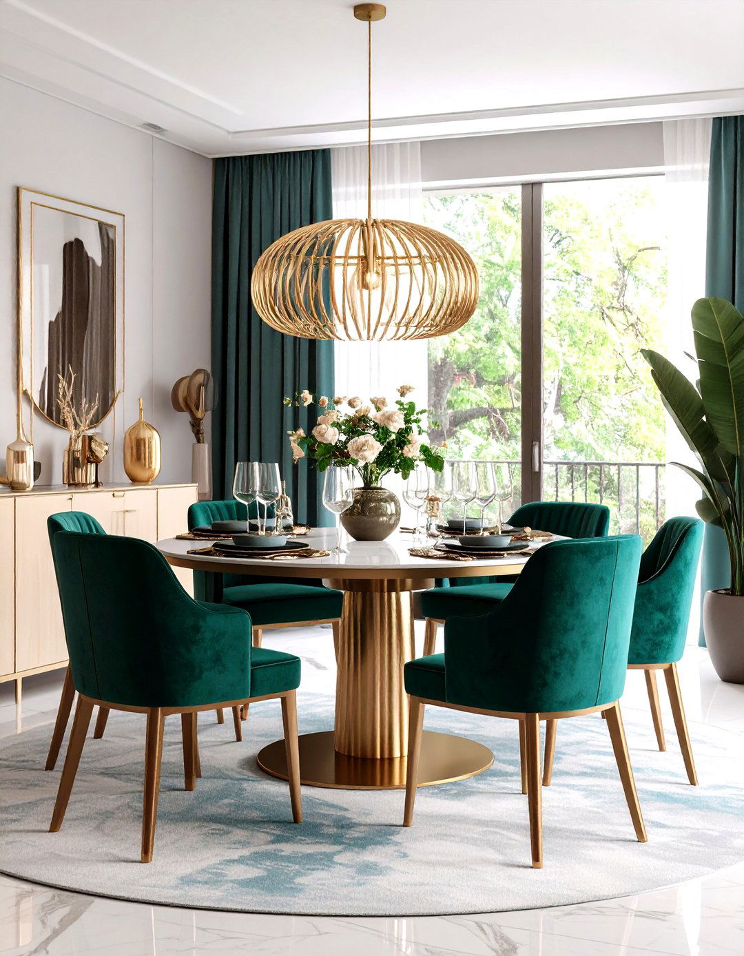Curved Furniture Modern Dining Design - 24 Modern Dining Room Ideas