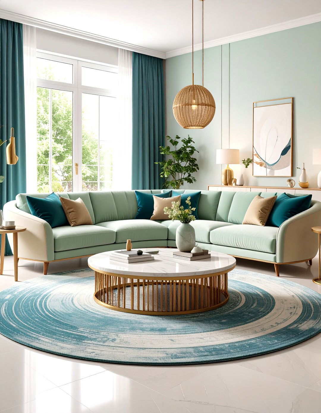 Curved Furniture Statement Pieces - 24 Spring Decor Ideas